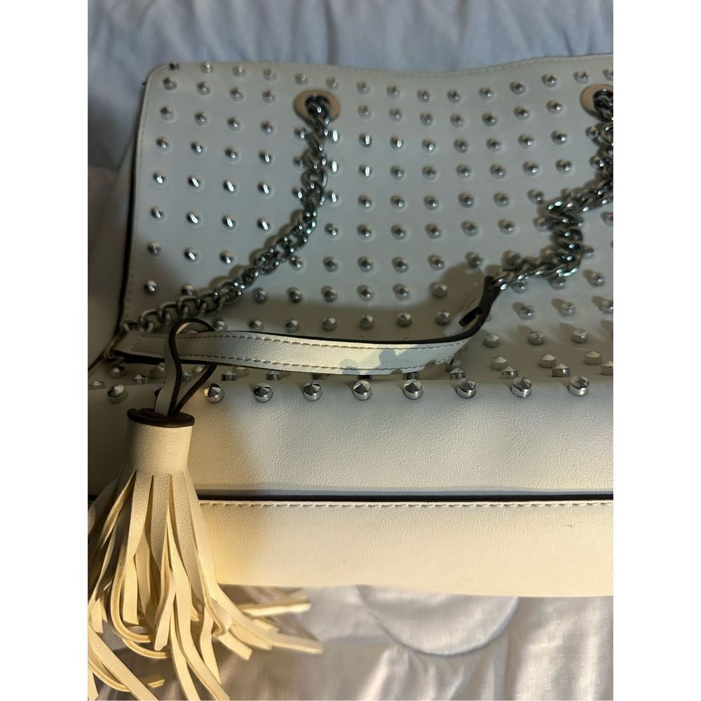Carlos By Carlos Santana Cream Studded Purse - Picture 8 of 13